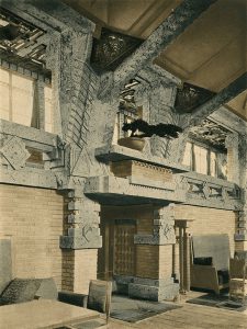 高梨由太郎 編『帝國ホテル』洪洋社, 1923年 より 第47図「帝國ホテル 遊歩廊詳細」 個人蔵