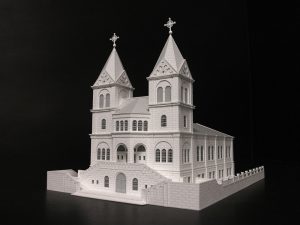 カトリック松が峰教会聖堂の模型(150分の1)|2016年|制作・撮影=模型工房「さいとう」|制作監修=大谷石研究会+宇都宮美術館 (C)Utsunomiya Museum of Art